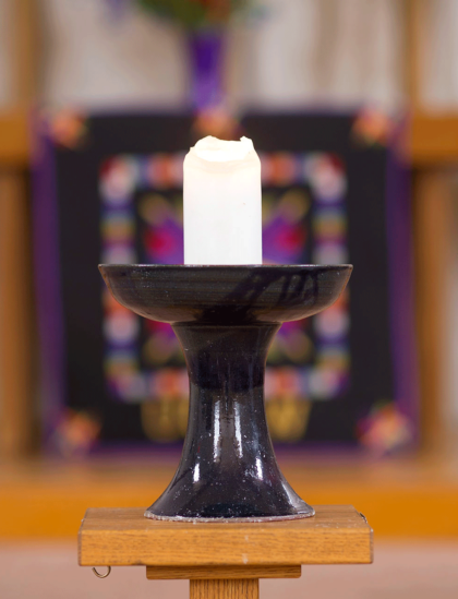 Chalice at the front of church