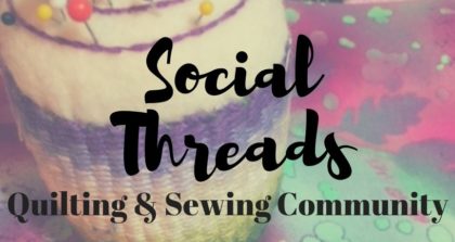 sign for social threads quilting group
