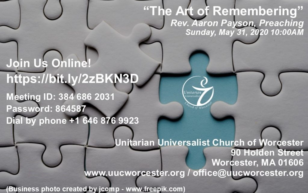 sermon panel for 5-31-20 service the art of remembering