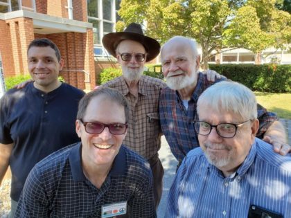 Picture of UUCW Men's Group members including Bill Derr, David Miller, Steve Ober, David Schowalter and Paul Marr