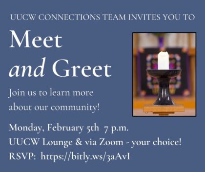 meet and greet in the lounge mon feb 5th at 7pm