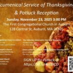 Ecumenical Thanksgiving Service - Sun. Nov 23 @ 3 pm - First Congregational Church of Auburn