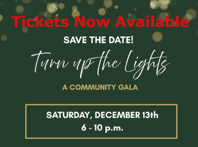 poster for uucw turn up the lights benefit on 12/13/25