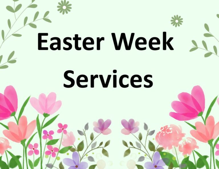 Easter week services announcement